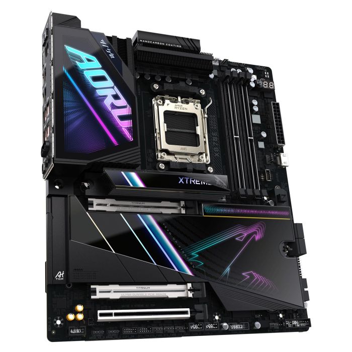 Gigabyte GA-X870E A XTREME AI TOP (AM5) Placa base para AMD Ryzen, DDR5, Wi-Fi 7, LAN 10 GbE, ATX Extendida 2