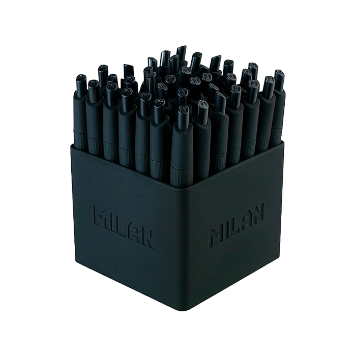 Milan Boligrafo P1 Retractil 1mm Touch Mini Negro Expositor 40 Unidades 1