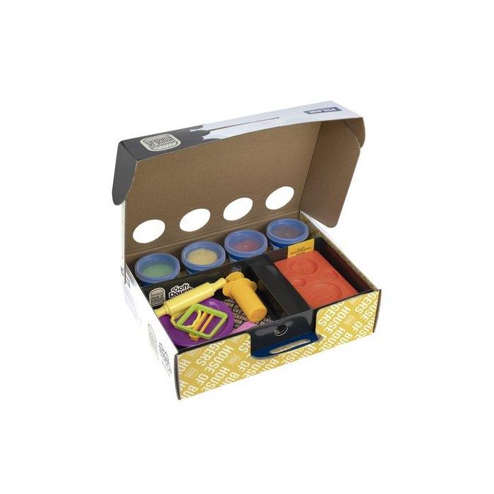 Milan Pasta para modelar Soft Dough Casa de las Hamburguesas, Maletín con 4 botes colores y herramientas