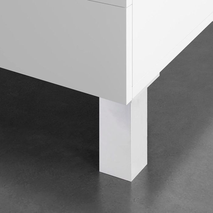 Rei Pata esquinera cuadrada de ABS en color aluminio mod.972 para muebles bajos 4,2x4,2x15cm 1 Rei Pata esquinera cuadrada de ABS en color aluminio mod.972 para muebles bajos 4,2x4,2x15cm 1