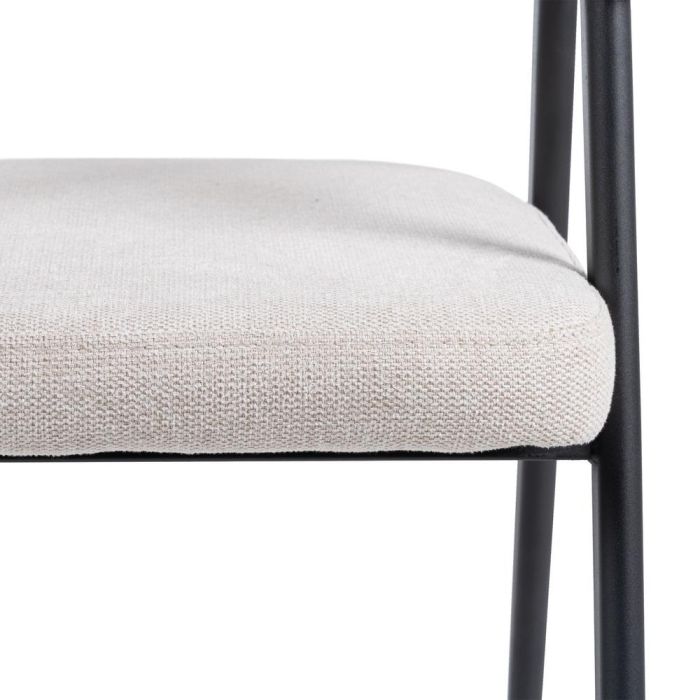 Silla Crema Tejido-Metal Salón 56 X 60 X 81 cm