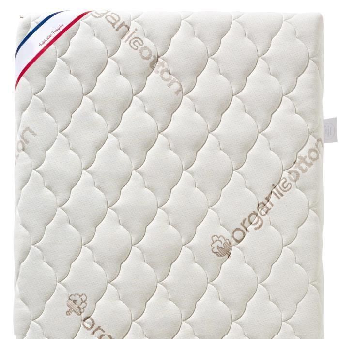 Colchón para bebé de Algodón Orgánico - 60x120x10 cm - 100% Algodón - Desenfundable - Sin tratamiento químico 1 Colchón para bebé de Algodón Orgánico - 60x120x10 cm - 100% Algodón - Desenfundable - Sin tratamiento químico 1