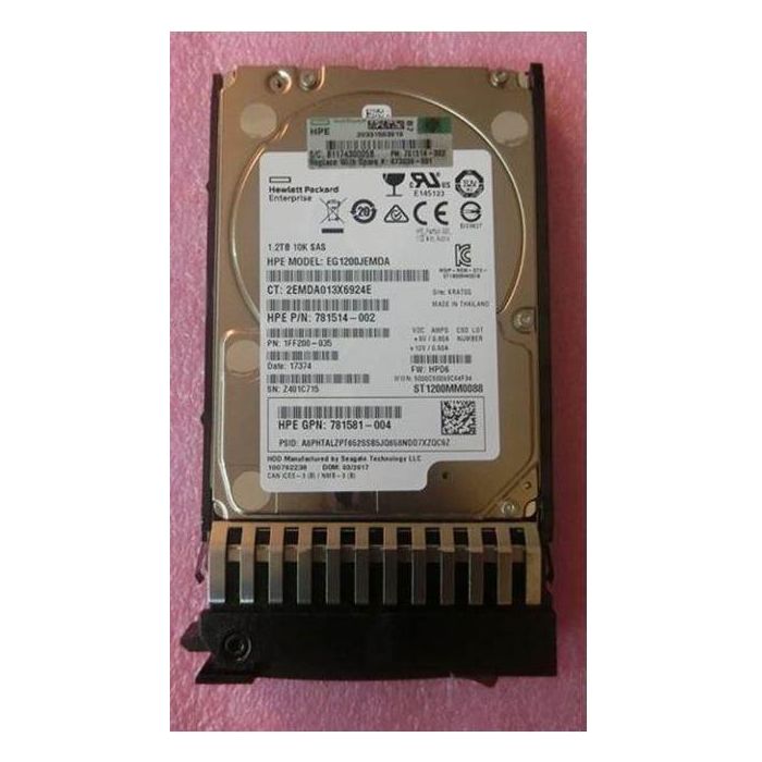 Hewlett Packard Enterprise 1.2TB, 2.5", 12G SAS, 10K RPM, DP, SC, DS 1 Hewlett Packard Enterprise 1.2TB, 2.5", 12G SAS, 10K RPM, DP, SC, DS 1