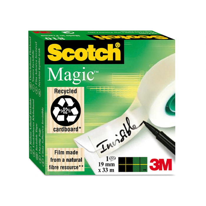 Scotch Cinta Adhesiva Magic Invisible 33 mt x 19 mm Pack 6 Unidades 4