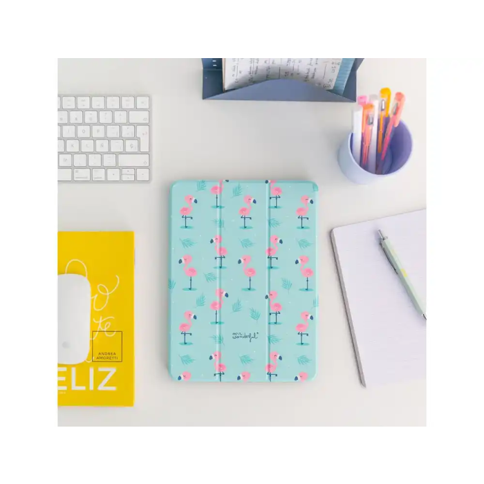 Mr. Wonderful Funda para iPad 10,2" Flamencos Compatible con iPad 2019/2020 y Smartkeyboard 2
