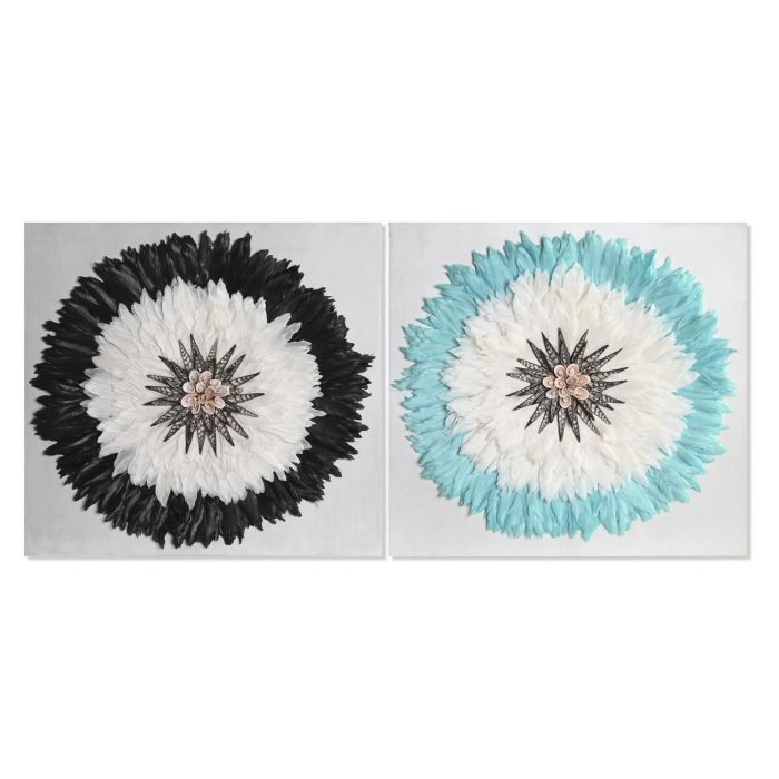 DKD Home Decor Balines Decoracion Pared Blanco Negro 60 x 60 cm (2 Unidades) 0 DKD Home Decor Balines Decoracion Pared Blanco Negro 60 x 60 cm (2 Unidades) 0