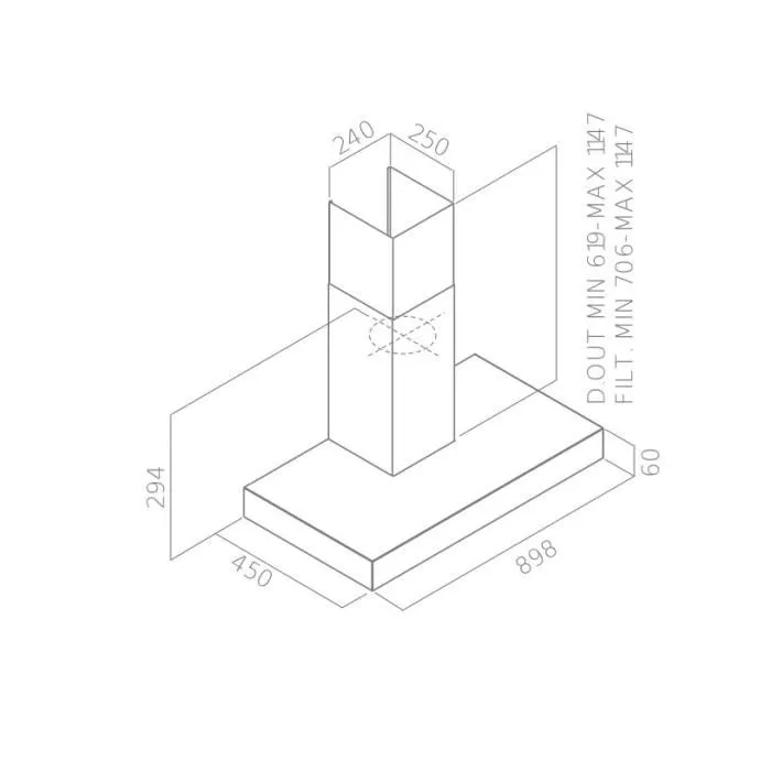 Continental Edison Campana Decorativa CEHD9058S Acero Inoxidable 90 cm 5