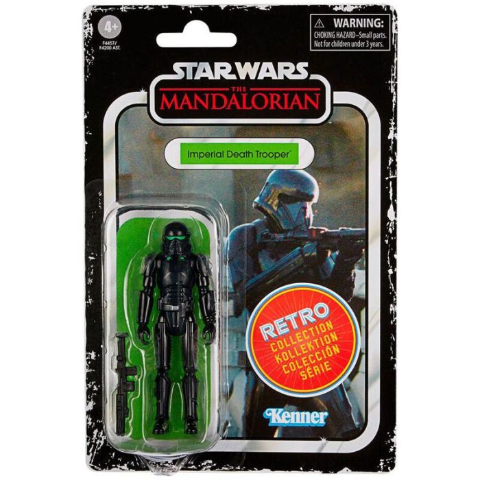 HASBRO Imperial Death Trooper Retro Collection The Mandalorian Star Wars Figura Articulada 9,5cm con Accesorios