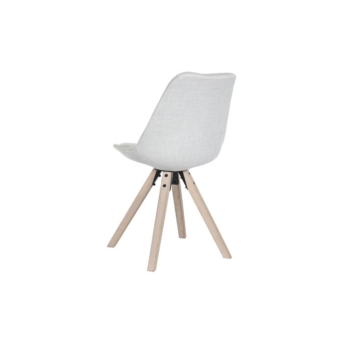 DKD Home Decor Silla Scandi Gris Claro 55 x 84 x 48 cm Madera de Roble y Poliéster 6