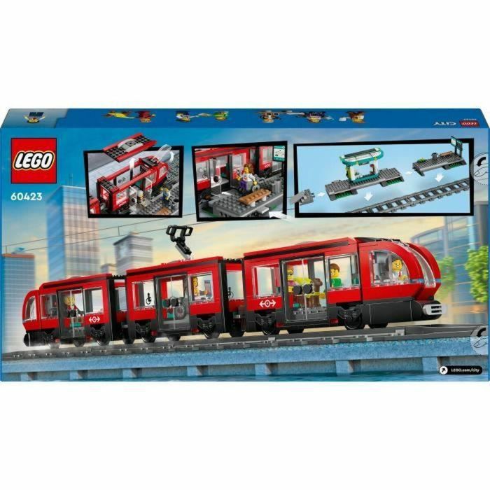 LEGO City 60423 Tranvía y Estación del Centro de la Ciudad, vehículo para niños a partir de 7 años 1