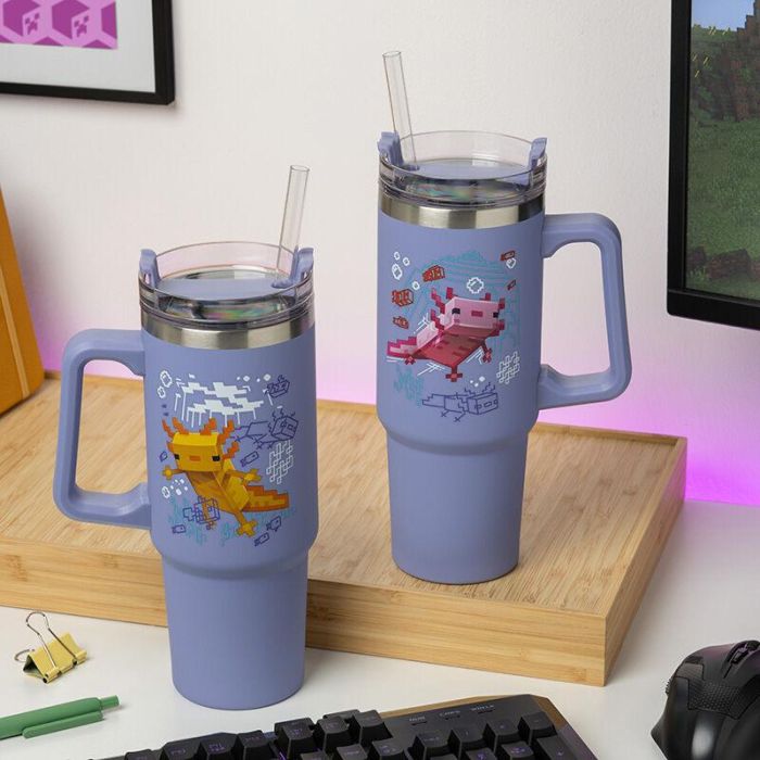 Paladone Vaso Térmico con Pajita Minecraft Purple 900 ml 1 Paladone Vaso Térmico con Pajita Minecraft Purple 900 ml 1