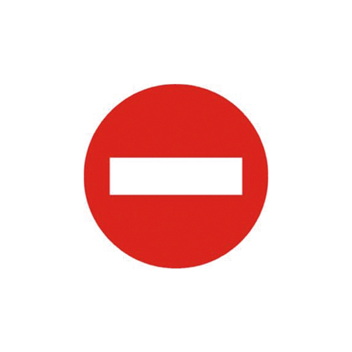 Syssa Señal Vial Entrada Prohibida Acero Galvanizado 500 mm 1