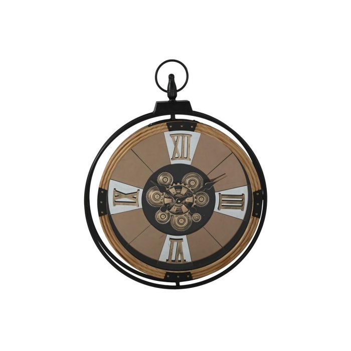 Reloj Pared Vintage DKD Home Decor Negro Dorado 8 x 77 x 60 cm