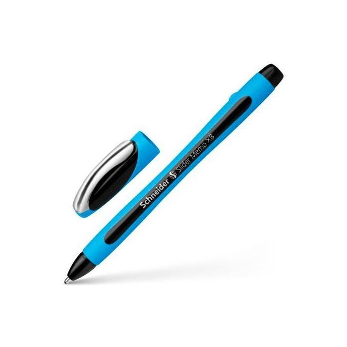 Schneider Bolígrafo Slider Memo XB Negro, Ancho de Trazo Grueso, Tinta Viscoglide, Secado Rápido (10 Unidades) (10 Unidades)