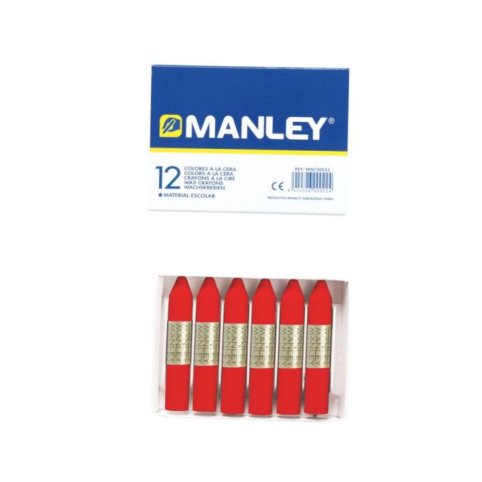 Manley Estuche De 12 Ceras 60 mm 9 Rojo Escarlata 1