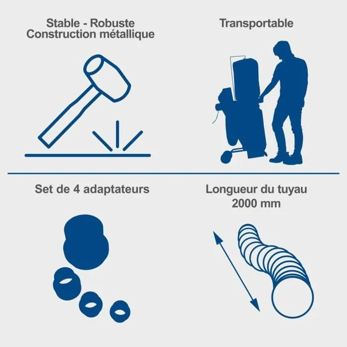 Scheppach DC500 Aspiradora de taller 75L 2