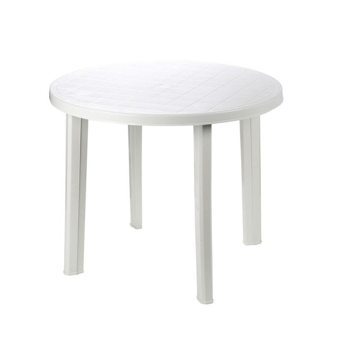 Ipae Progarden Mesa redonda Tondo para exterior color blanco resina Ø90x72cm 0 Ipae Progarden Mesa redonda Tondo para exterior color blanco resina Ø90x72cm 0