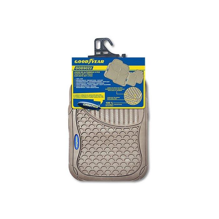 Goodyear Alfombra Goma Beige 4 Piezas Cs4 GOD9022 Muy Alta Resistencia Antideslizante 1