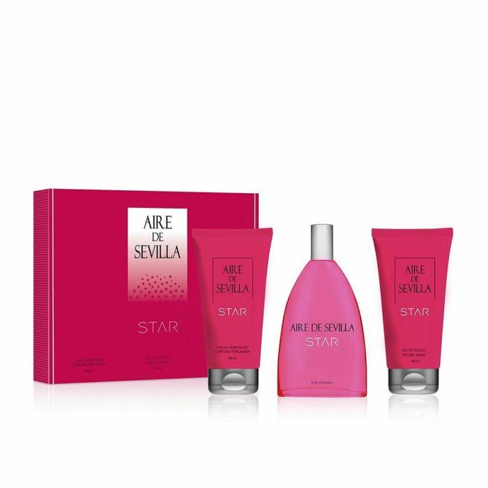 Aire Sevilla STAR Cofre de Regalo para Mujer con Eau de Toilette 150ml, Gel de Ducha y Crema Hidratante 3 piezas Frutal Gourmand