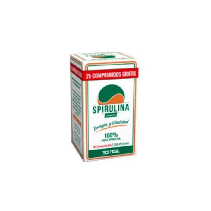 TONGIL Spirulina Platensis 125 Comprimidos - Alga 100% Pura, Apoyo a la Vitalidad y Energía, Sin Gluten, Apta para Veganos