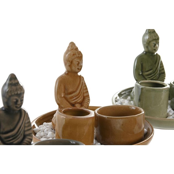 Soporte Incienso Oriental DKD Home Decor Mostaza Gris 13 x 10 x 13 cm (8 Unidades) 1 Soporte Incienso Oriental DKD Home Decor Mostaza Gris 13 x 10 x 13 cm (8 Unidades) 1