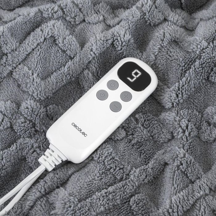 Cecotec Manta Eléctrica HeatConfort Luma 180x130 cm 115W Gris, 10 niveles, apagado auto 3