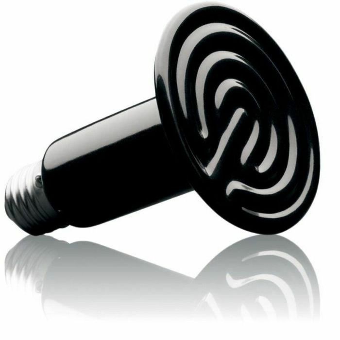 Exo Terra Bombilla Calentador Cerámico 60W, Fuente de Calor Infrarrojo Sin Luz, Alta Eficiencia Térmica para Terrarios de Reptiles