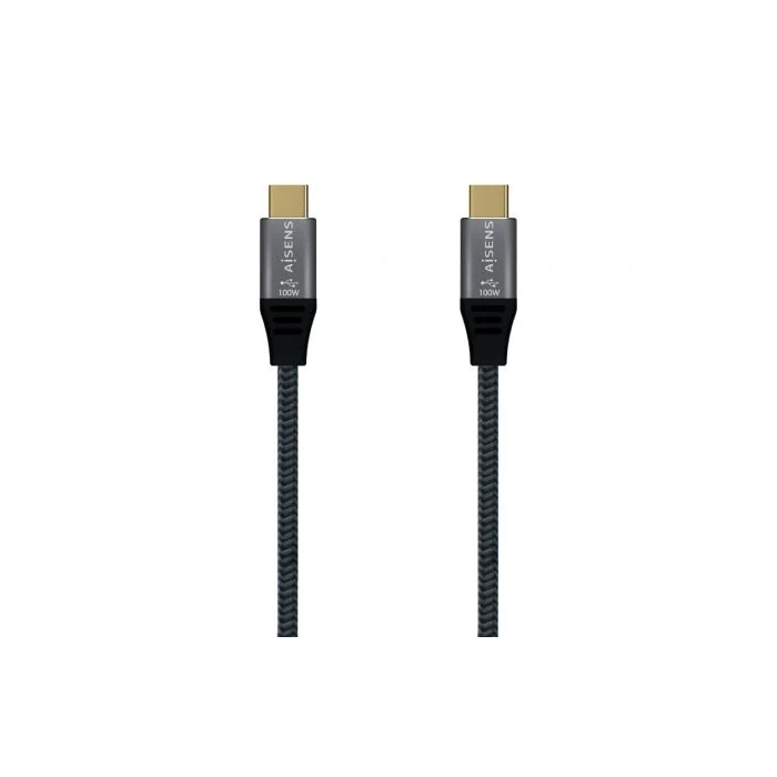 AISENS - CABLE USB 2.0 ALUMINIO 5A 100W E-MARK, USB-C/M-USB-C/M, GRIS, 1.0M 0 AISENS - CABLE USB 2.0 ALUMINIO 5A 100W E-MARK, USB-C/M-USB-C/M, GRIS, 1.0M 0