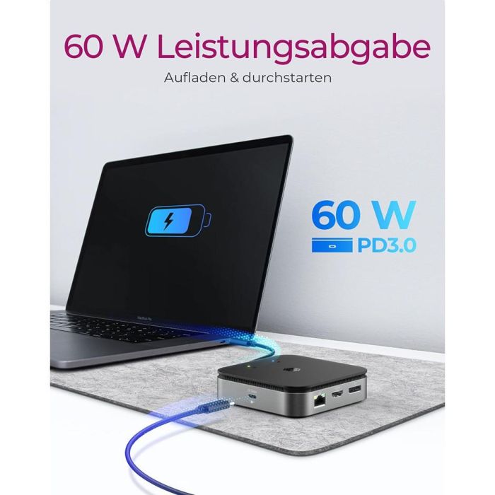 ICY BOX IB-DK408-C41 USB4/Thunderbolt 4 7-in-1 PD 60W DockingStation 4