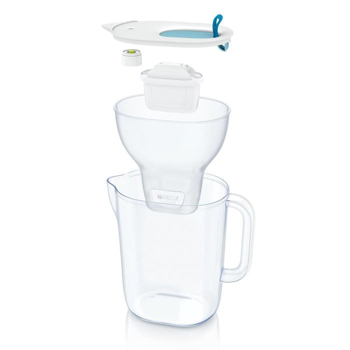 Brita Jarra Filtradora de Agua Style 2,4L Azul-Gris Suave + Paquete de 3 Filtros Maxtra Pro 2