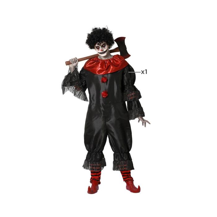 Disfraz Payaso Diabólico Adulto Negro M-L Disfraz Payaso Diabólico Adulto Negro M-L