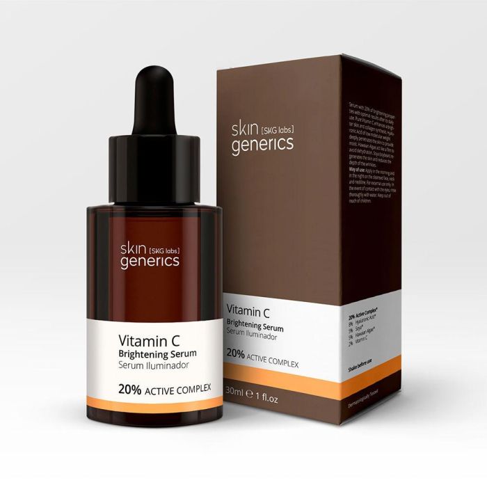 Skin Generics Serum Iluminador Vitamina C 20% Antioxidante Antiarrugas Piel Radiante Vegano Cruelty Free 30ml 1