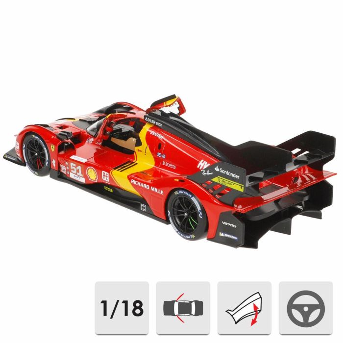 Coche Bburago Ferrari Racing 499 LMH #51 1:18 5