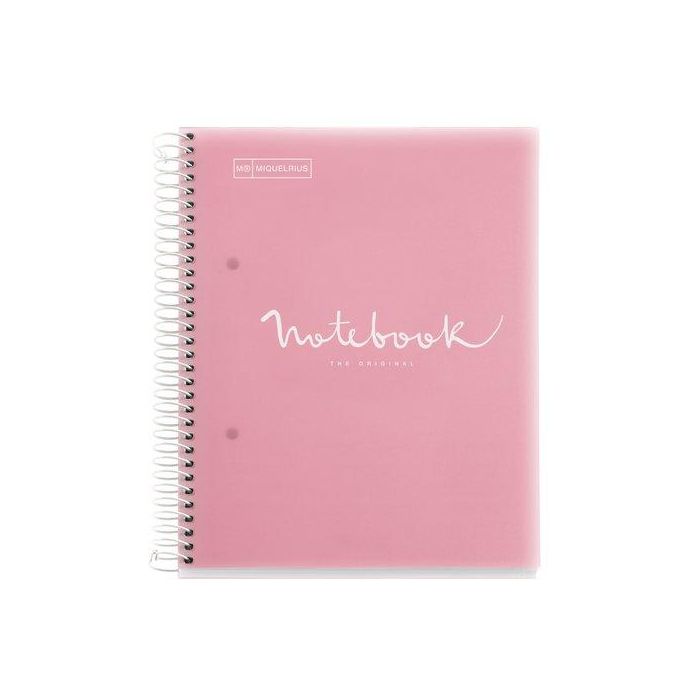 Bloc Miquelrius Emotions Notebook 5 Micro.Tapa Pp A5 120H 90G Cuadric.5X5 Rosa (Set de 5)