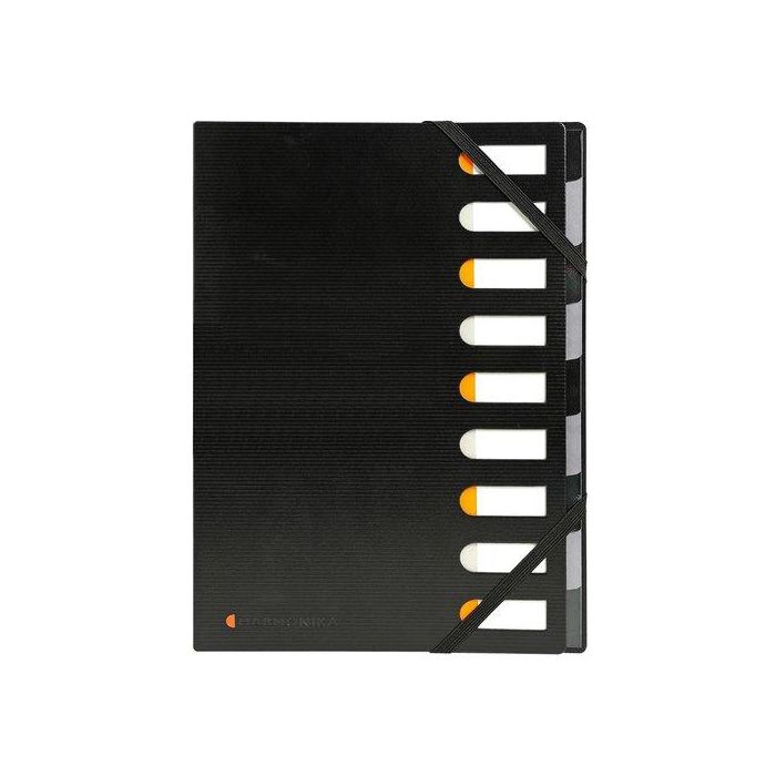 Clasificador Lomo Fuelle Exacompta Pp A4 9 Separad. Gomas Negro