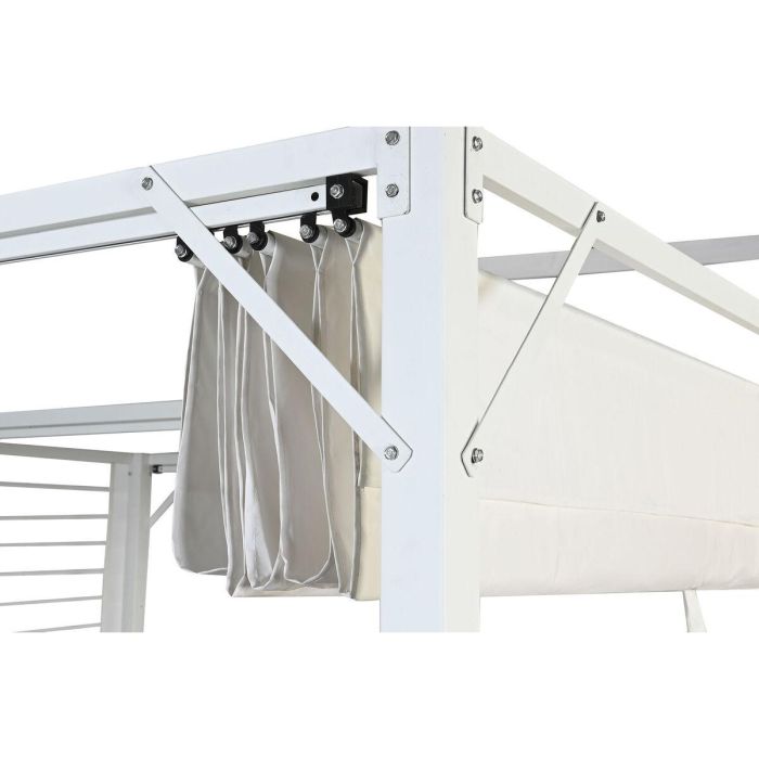 Pérgola DKD Home Decor Blanco 296 x 296 x 225 cm Acero 3 Pérgola DKD Home Decor Blanco 296 x 296 x 225 cm Acero 3