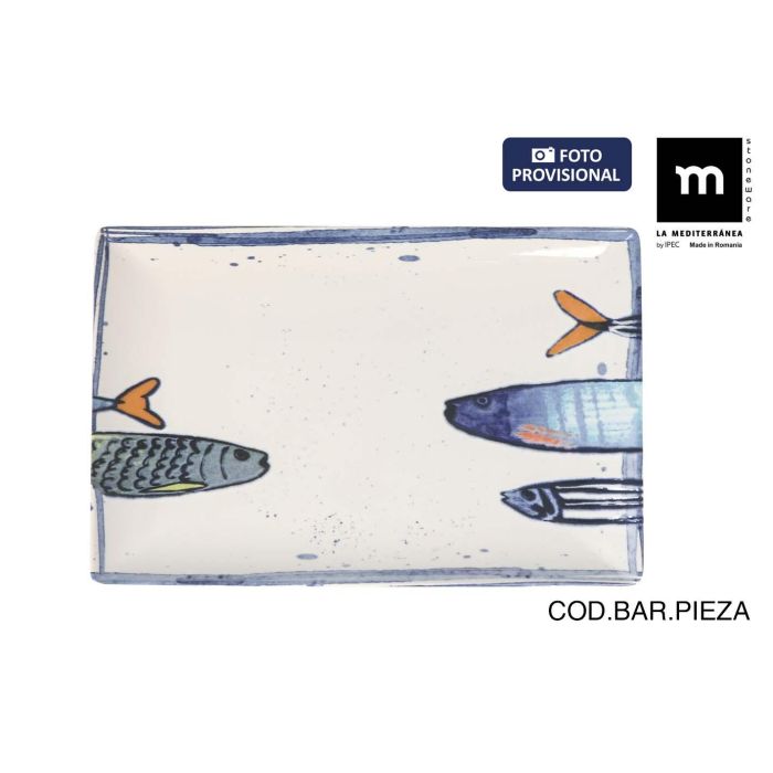 La Mediterranea Fuente Rectangular Peixe 2.0 Elite Brillo 30x20 cm (6 Unidades)