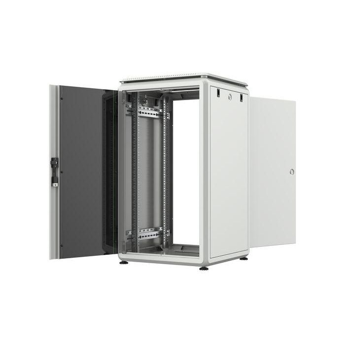 Lanview Armario Rack 19'' 20U de Pie 600x600mm para Servidores y Redes, Puertas Seguras y Fácil Gestión de Cableado 1