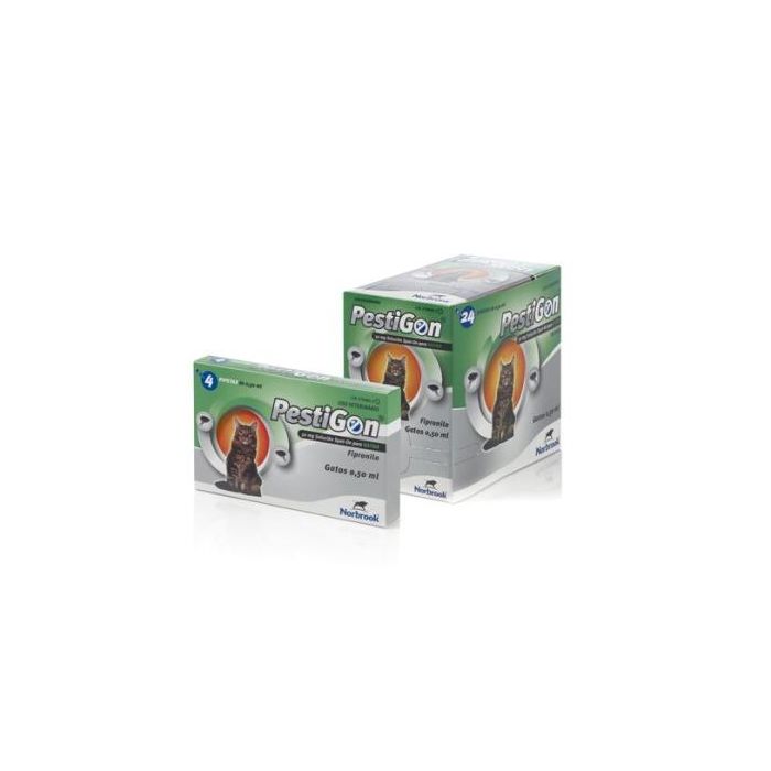 Pestigon 50 mg Spot On para Gatos - Tratamiento antiparasitario, 4 pipetas Pestigon 50 mg Spot On para Gatos - Tratamiento antiparasitario, 4 pipetas