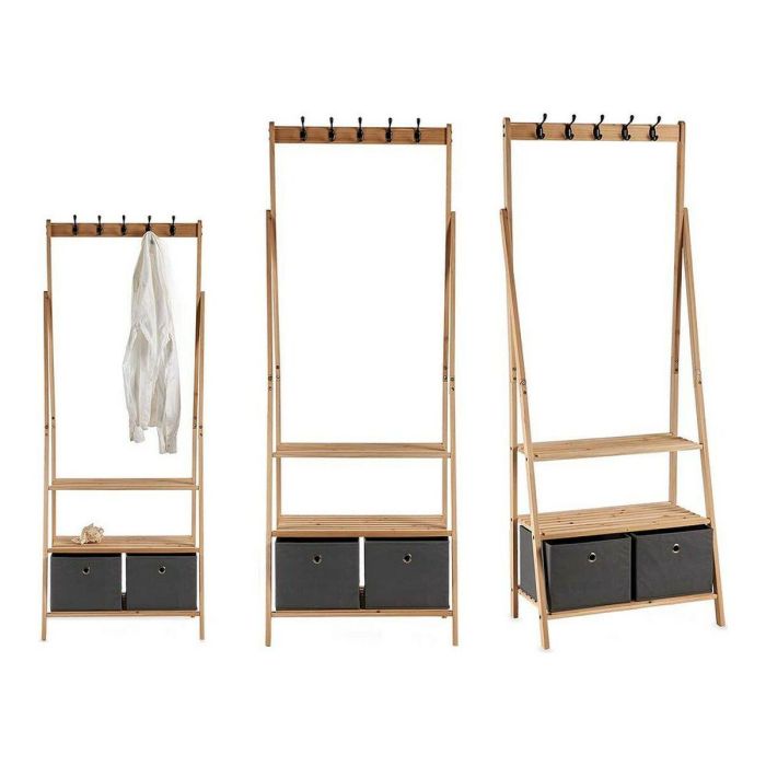 Perchero de Pie Kipit MH194001H MH194001H Marrón Gris Madera Tela 40,5 x 175 x 67 cm 1 Perchero de Pie Kipit MH194001H MH194001H Marrón Gris Madera Tela 40,5 x 175 x 67 cm 1