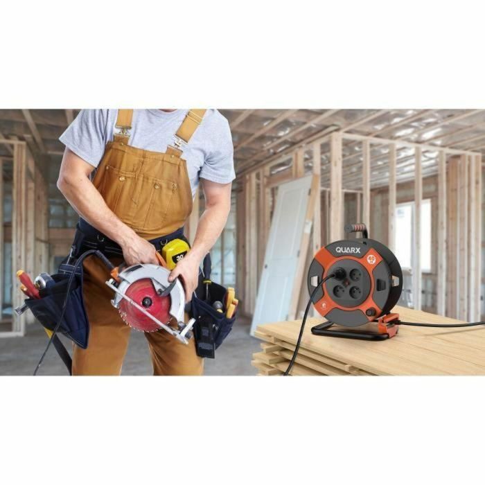 Quarx QUA4004282466321 Enrollador de Cable Bricolaje 40 m H07RN-F 3G2,5 mm² Tambor Metálico 1 Quarx QUA4004282466321 Enrollador de Cable Bricolaje 40 m H07RN-F 3G2,5 mm² Tambor Metálico 1