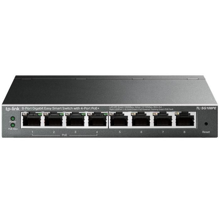 TP-Link TL-SG108PE Switch Gestionado L2 8 Puertos Gigabit Ethernet con PoE 16Gbps Negro