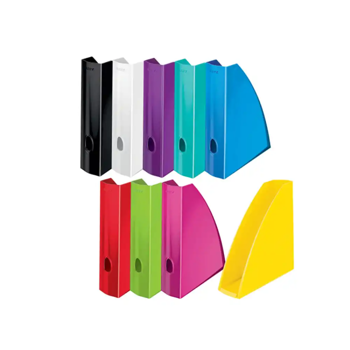 Revistero Plastico Leitz Wow A4 60Mm Azul Metalizado 4