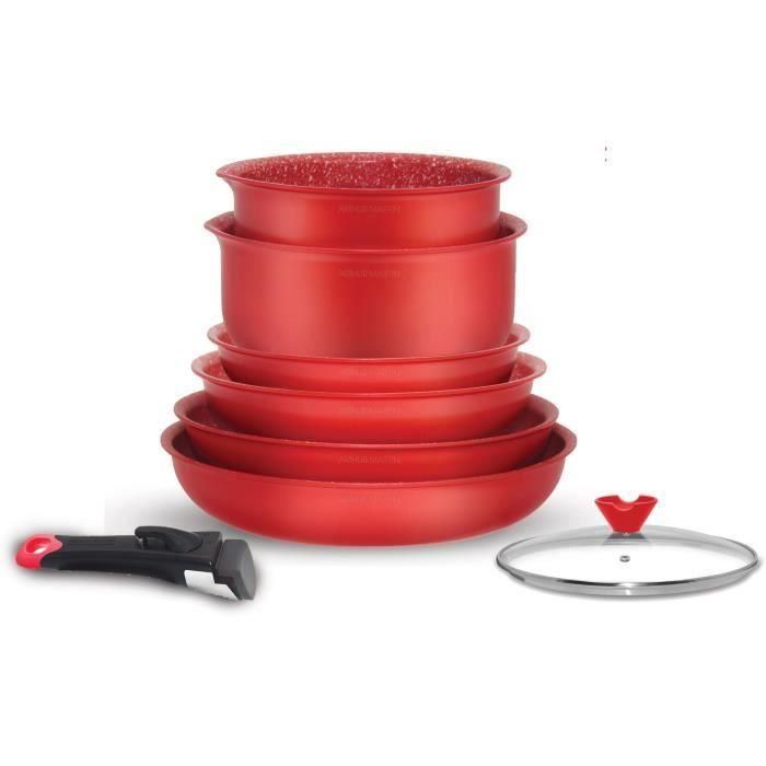 Arthur Martin AMR88 Batería de Cocina de 8 Piezas, Compatible con Todas las Fuentes de Calor e Inducción