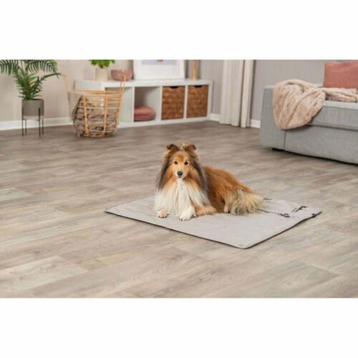 Manta para Mascotas Trixie CityStyle Gris claro Poliéster Poliuretano Piel Sintética 80 × 80 cm 7