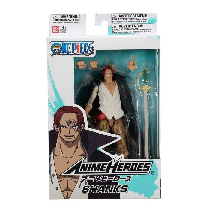 Bandai 36935 Figura de Acción Coleccionable Anime Heroes One Piece Shanks "Le Roux" 17 cm con 16 Puntos de Articulación 3