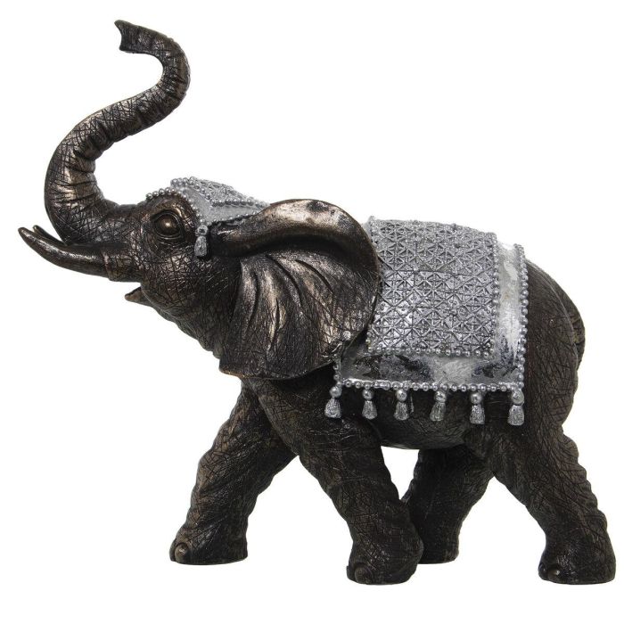 Figura Decorativa Alexandra House Living Plateado Plástico Elefante 14 x 27 x 26 cm 5