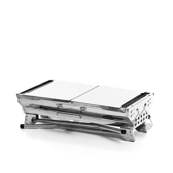 Barbacoa Plegable de Acero Inoxidable para Carbón ExelQ InnovaGoods 10 Barbacoa Plegable de Acero Inoxidable para Carbón ExelQ InnovaGoods 10