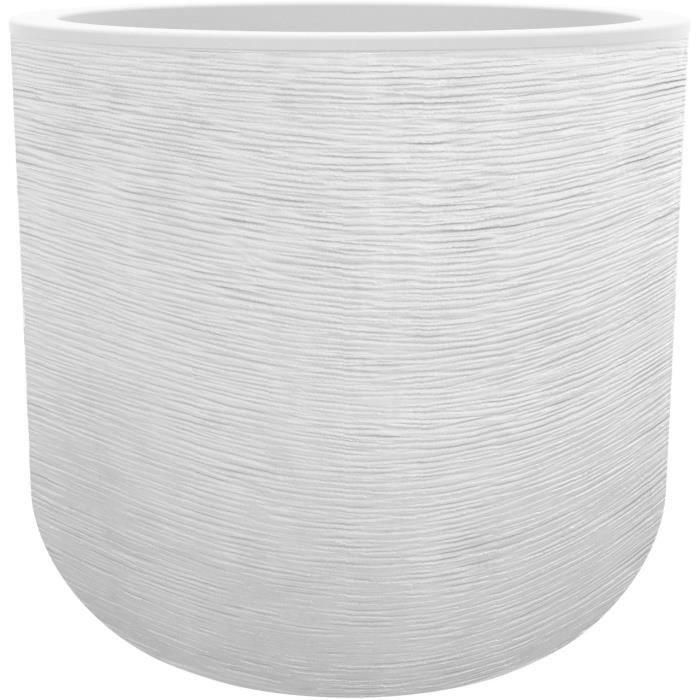 EDA PLASTIQUE - Maceta redonda 50 cm Graphit'Up - 67 L - Blanco cal