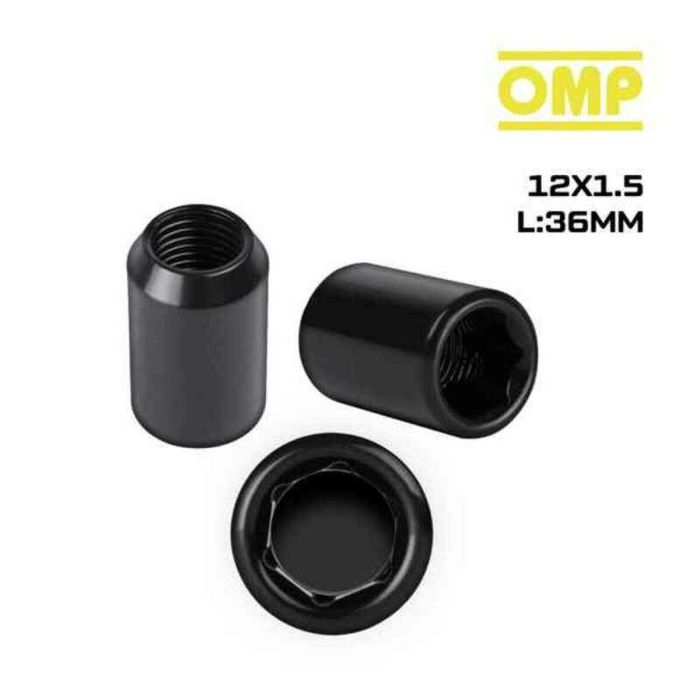 Tuerca OMP OMPS09721201 M12 x 1,50 4 uds Negro 3 Tuerca OMP OMPS09721201 M12 x 1,50 4 uds Negro 3